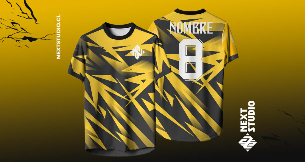camisetas de futbol amarillas y negras