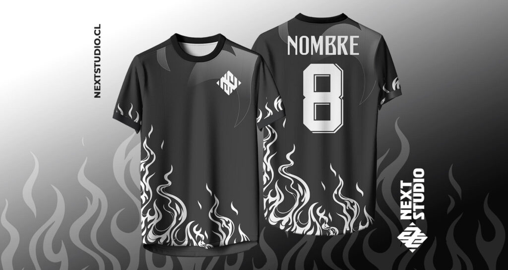 camisetas de futbol blanco y negro
